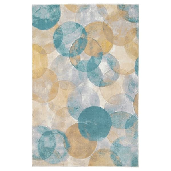 UTTAG - Carpet, short pile, circled/light beige, , 200x300 cm - best price from Maltashopper.com 50565911
