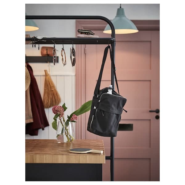Ikea VADHOLMA - Kitchen island with rack, black/oak, 126x79x193 cm