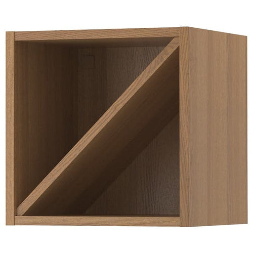 VADHOLMA - Wine shelf, brown/stained ash, 40x37x40 cm