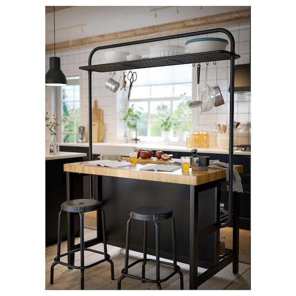 Ikea VADHOLMA - Rack for kitchen island, black