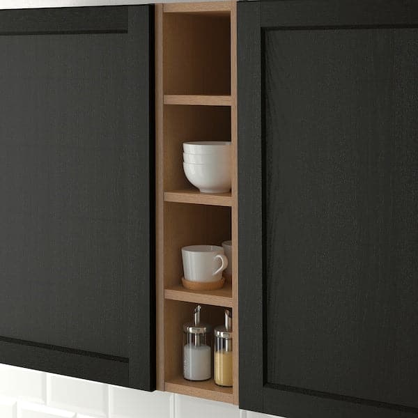 Ikea VADHOLMA - Open storage, brown/stained ash, 20x37x80 cm