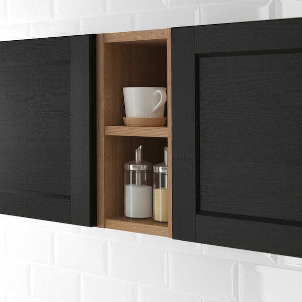 VADHOLMA - Open storage, brown/stained ash, 20x37x40 cm - best price from Maltashopper.com 60374336