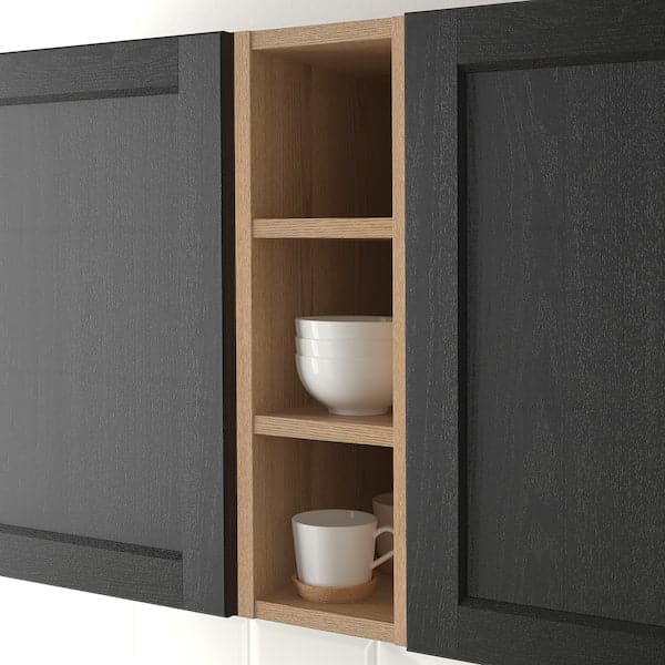 VADHOLMA - Open storage, brown/stained ash, 20x37x60 cm - best price from Maltashopper.com 60374341