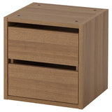 VADHOLMA drawer unit, brown/stained ash, 40x37x40 cm