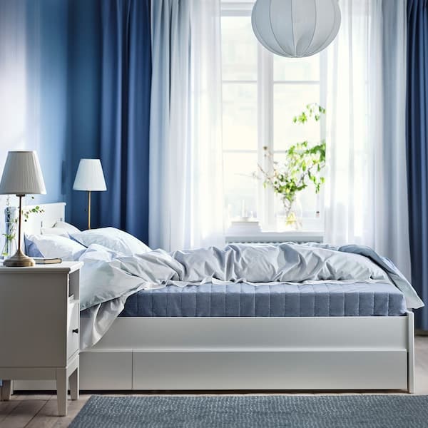 Ikea VADSÖ Spring mattress - extra rigid/light blue 90x200 cm , 90x200 cm