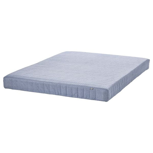 VADSÖ sprung mattress, extra firm/light blue, 160x200 cm
