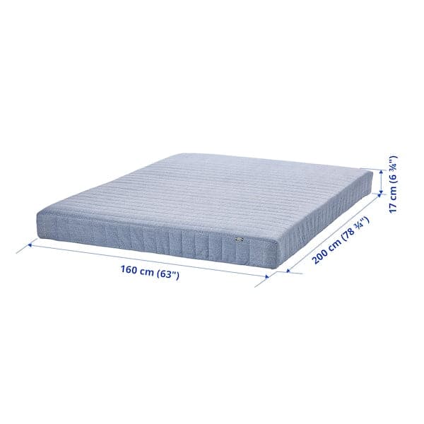 Ikea VADSÖ Spring mattress - extra rigid/blue 160x200 cm