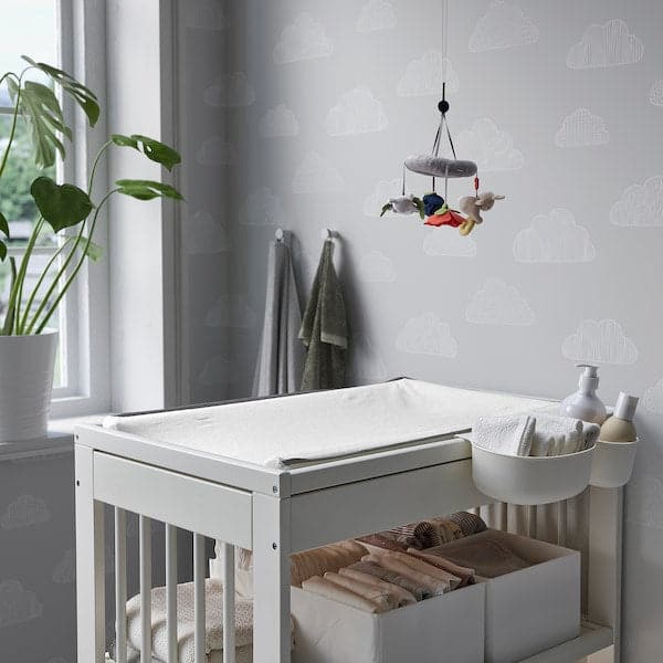 VÄDRA - Cover for babycare mat, white, 48x74 cm - best price from Maltashopper.com 10489212