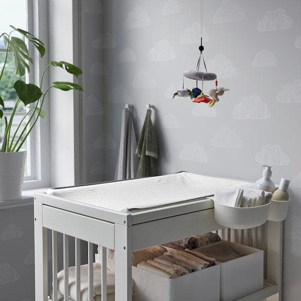 Ikea VÄDRA - Cover for babycare mat, white, 48x74 cm