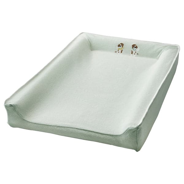 Ikea VÄDRA - Cover for babycare mat, puppy pattern/light green, 48x74 cm