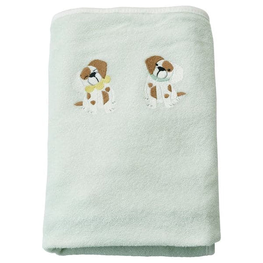 Ikea VÄDRA - Cover for babycare mat, puppy pattern/light green, 48x74 cm