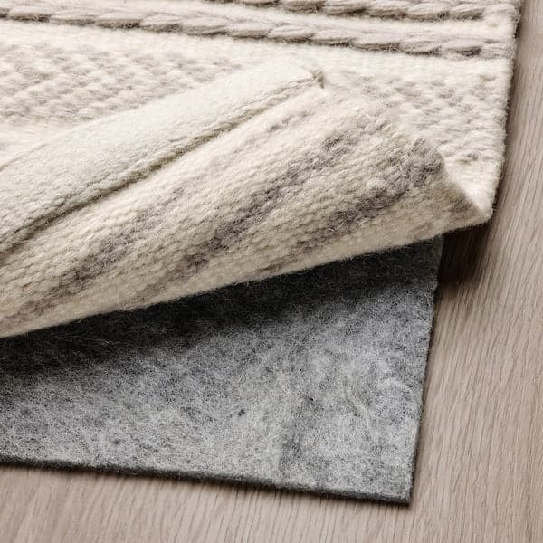 VÄGNÄT - Rug, flatwoven, off-white grey/handmade, 133x195 cm - best price from Maltashopper.com 90550823