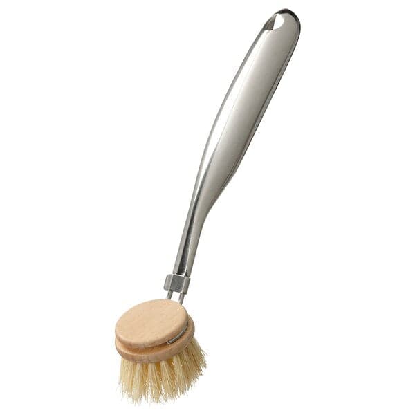 VÄLVÅRDAD - Dish-washing brush, stainless steel/beech