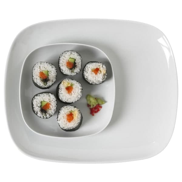 VÄRDERA - Plate, white, 31x26 cm - best price from Maltashopper.com 60277359