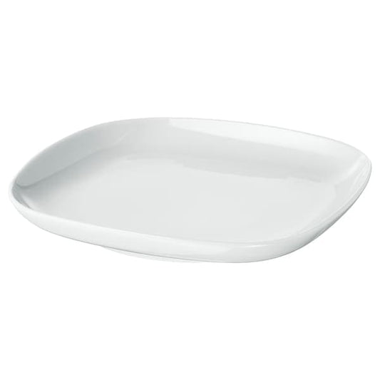 Ikea VÄRDERA - Side plate, white, 18x18 cm