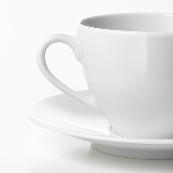 VÄRDERA - Coffee cup and saucer, white, 20 cl - best price from Maltashopper.com 60277463