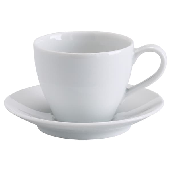 VÄRDERA - Coffee cup and saucer, white, 20 cl - best price from Maltashopper.com 60277463