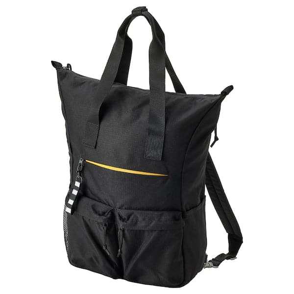 VÄRLDENS - Backpack, black, 31x15x49 cm/26 l - best price from Maltashopper.com 30487924