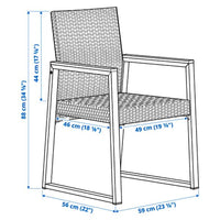 VÄRMANSÖ - Table+6 chairs, outdoor, dark grey/brown , 224 cm - Premium  from Ikea - Just €1095.99! Shop now at Maltashopper.com