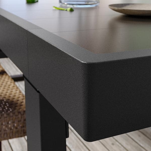 Ikea VÄRMANSÖ - Table, outdoor, dark grey, 224x93 cm