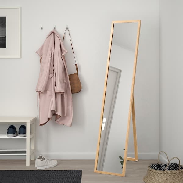 Ikea VÄRSNÄS - Freestanding mirror, bamboo, 30x150 cm