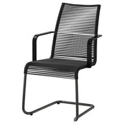 Ikea VÄSMAN - Chair with armrests, outdoor, black