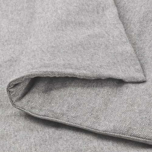 VÄSTKUSTROS Duvet cover and 2 pillowcases - dark grey/white 240x220/50x80 cm , 240x220/50x80 cm