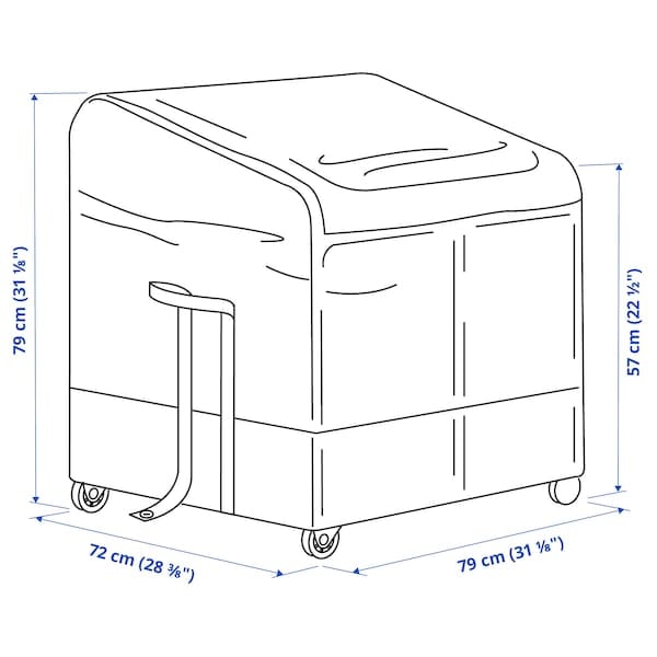 Ikea VÄTTERSÖ - Storage box, outdoor, dark grey, 78x72x79 cm