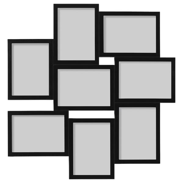 Ikea VÄXBO - Collage frame for 8 photos, black, 13x18 cm