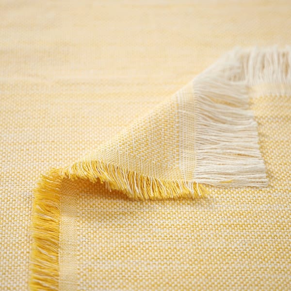 Ikea VÄXELBRUK - Plaid, light yellow,130x170 cm