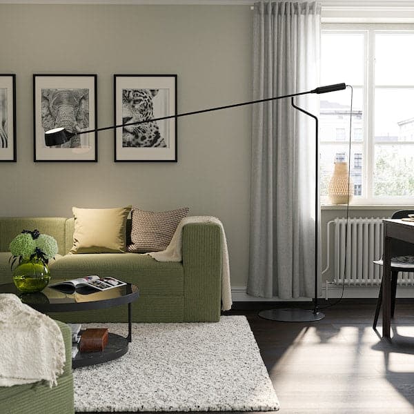 VÅGHÖJD - LED floor lamp, adjustable light intensity black , - best price from Maltashopper.com 10501271