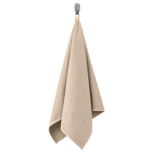 VÅGSJÖN - Hand towel, light beige, 50x100 cm