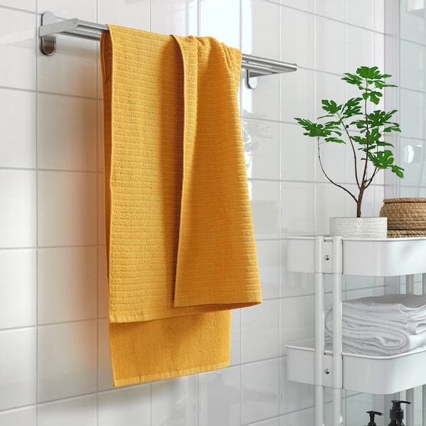 Ikea VÅGSJÖN - Bath towel, golden-yellow, 70x140 cm