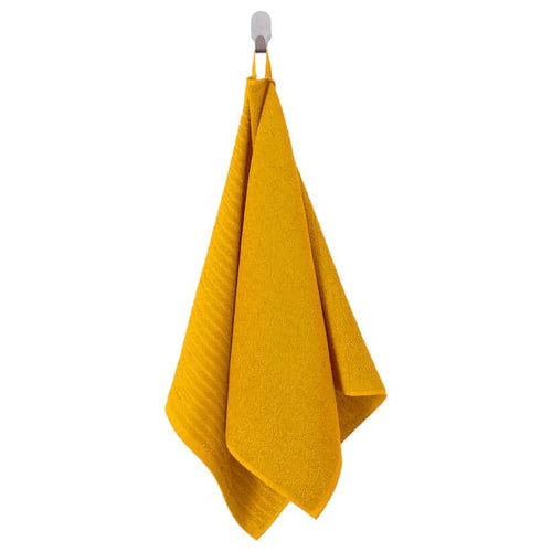 VÅGSJÖN - Hand towel, golden-yellow, 50x100 cm