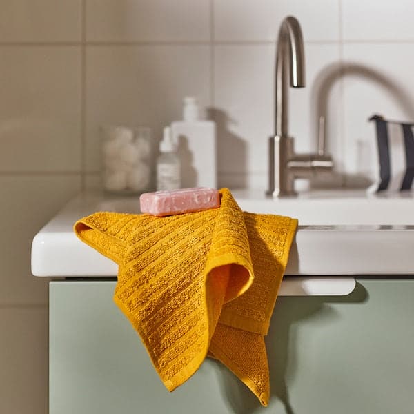 VÅGSJÖN - Hand towel, golden-yellow, 50x100 cm - best price from Maltashopper.com 50549515