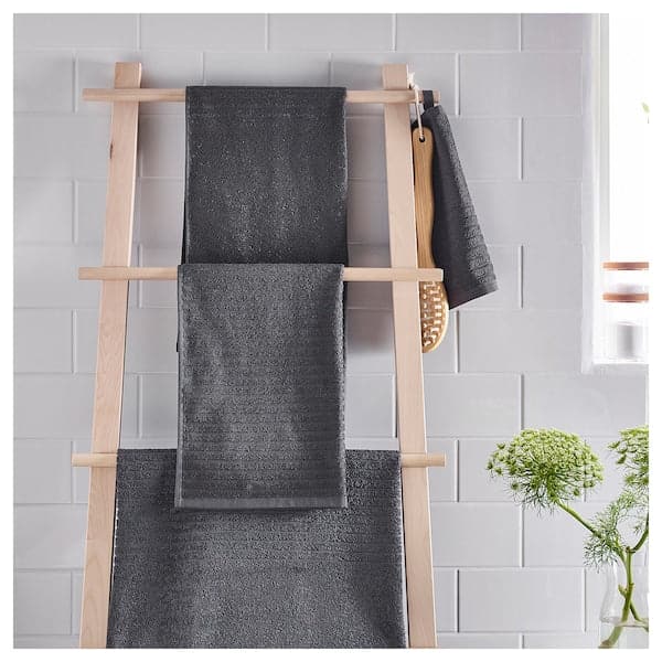 Ikea VÅGSJÖN - Hand towel, dark grey, 50x100 cm
