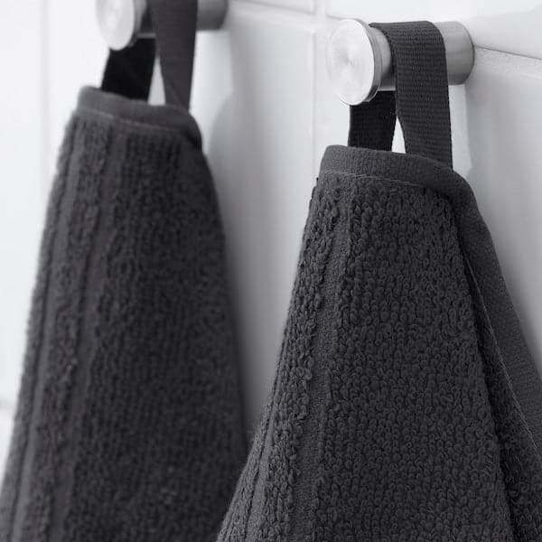 Ikea VÅGSJÖN - Hand towel, dark grey, 50x100 cm