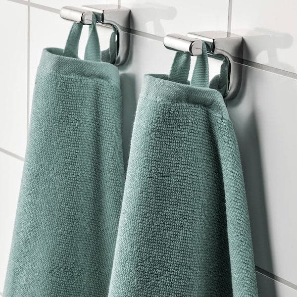 VÅGSJÖN - Hand towel, grey-turquoise - best price from Maltashopper.com 10488043
