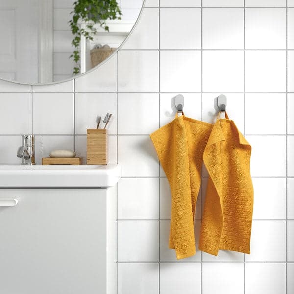 Ikea VÅGSJÖN - Guest towel, golden yellow, 30x50 cm