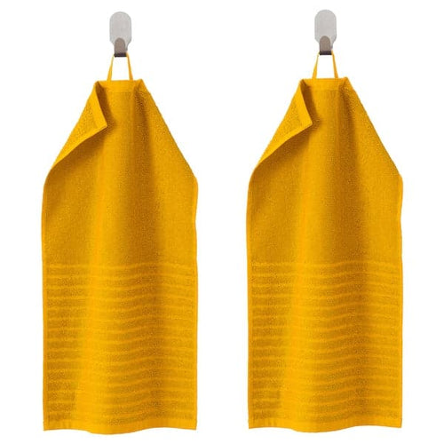 VÅGSJÖN - Guest towel, golden yellow, 30x50 cm