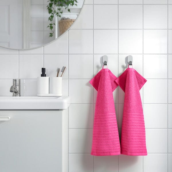 Ikea VÅGSJÖN - Guest towel, bright pink,30x50 cm