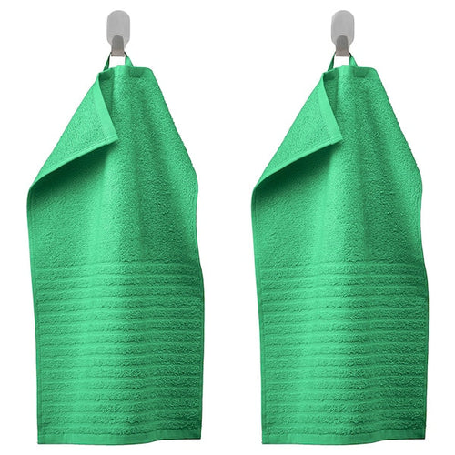 VÅGSJÖN - Guest towel, bright green,30x50 cm