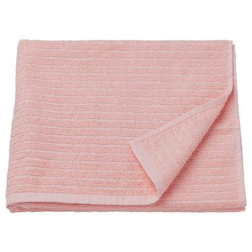 VÅGSJÖN - Bath towel, light pink, 70x140 cm