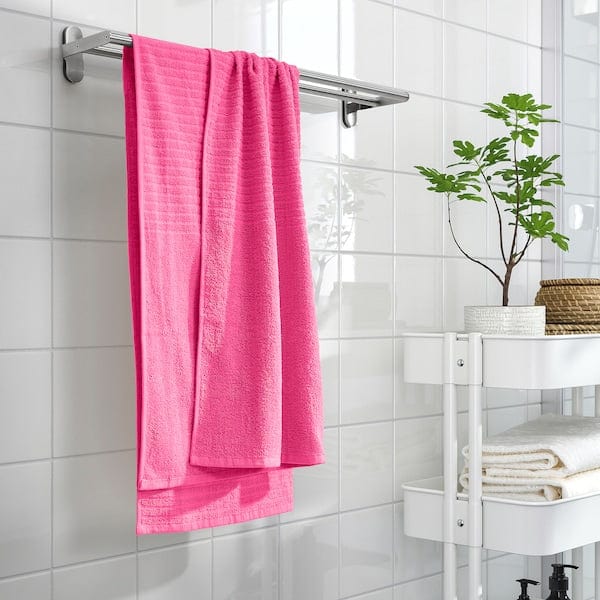 Ikea VÅGSJÖN - Bath towel, bright pink, 70x140 cm