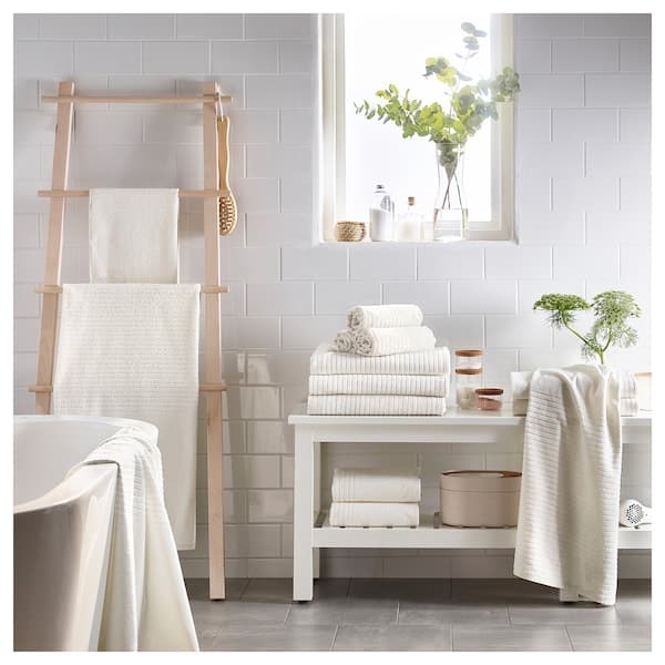 VÅGSJÖN - Bath sheet, white, 100x150 cm - best price from Maltashopper.com 20350988