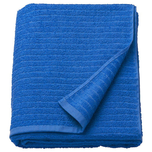 VÅGSJÖN - Bath towel, bright blue,100x150 cm