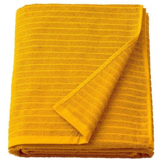Ikea VÅGSJÖN - Bath sheet, golden-yellow, 100x150 cm