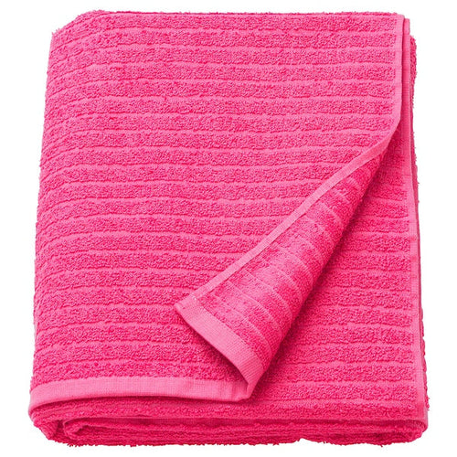 VÅGSJÖN - Bath sheet, bright pink, 100x150 cm