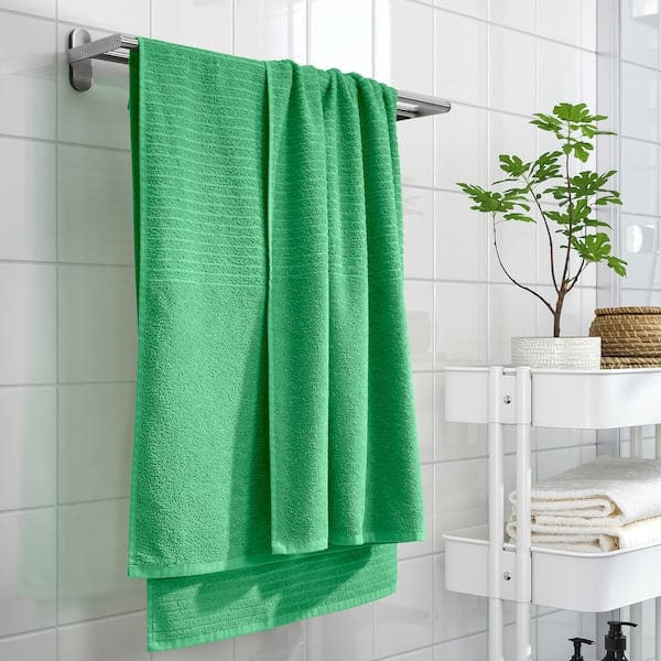 Ikea VÅGSJÖN - Bath towel, bright green,100x150 cm