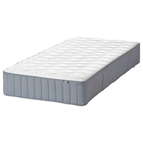 VÅGSTRANDA - Pocket sprung mattress, rigid/light blue, , 80x200 cm